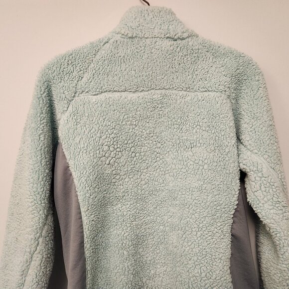 Columbia Jacket Womens Fast Beauty Plush Super Soft Zip Small Mint Green & Gray - Picture 6 of 13